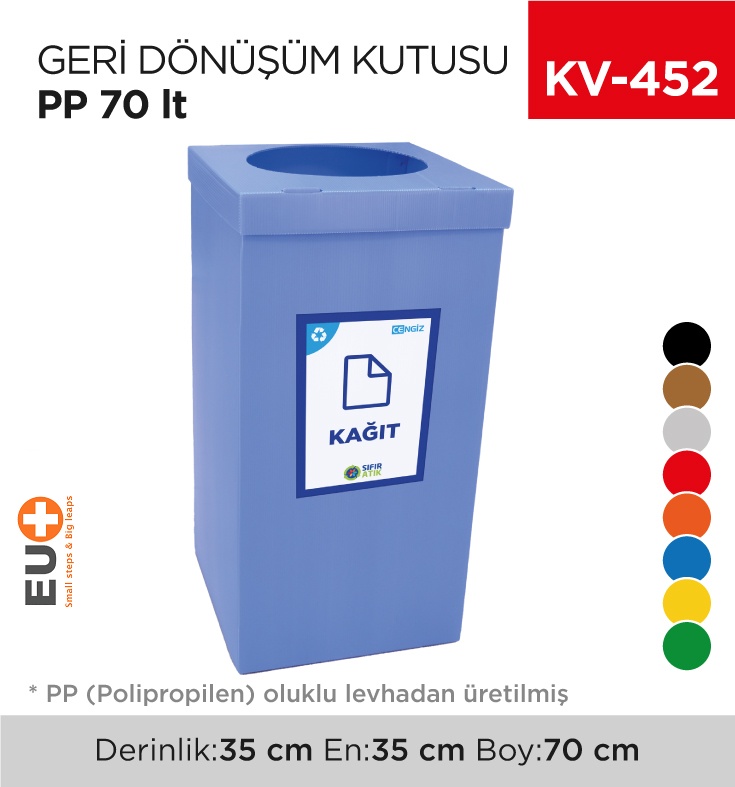 Geri Dönüşüm Kutusu Pp 70 Lt