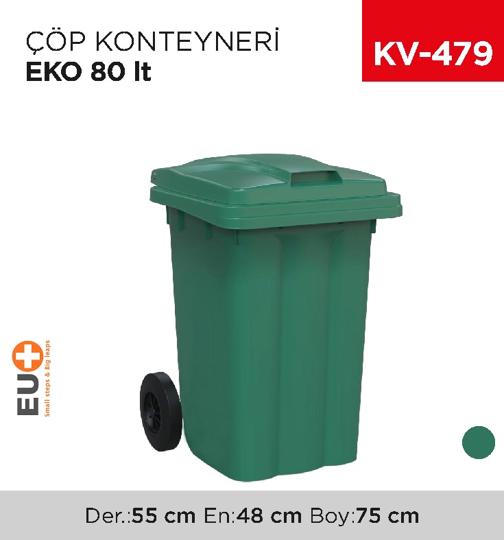 Çöp Konteyneri Eko 80 Lt (6503)