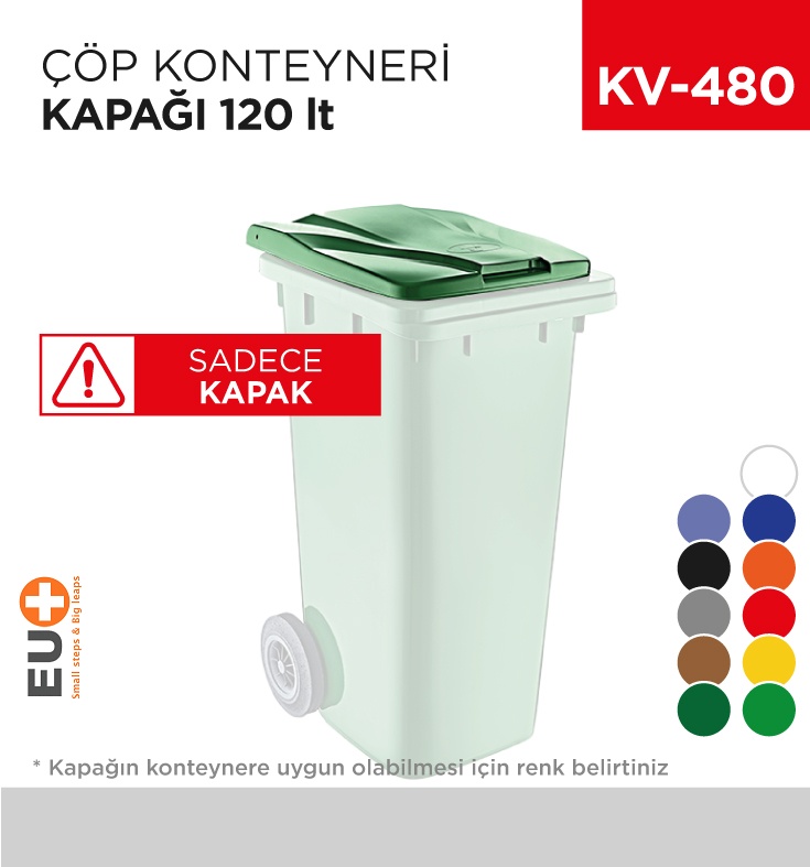 Çöp Konteyneri Kapağı  120 Lt - Koli:1 Adet