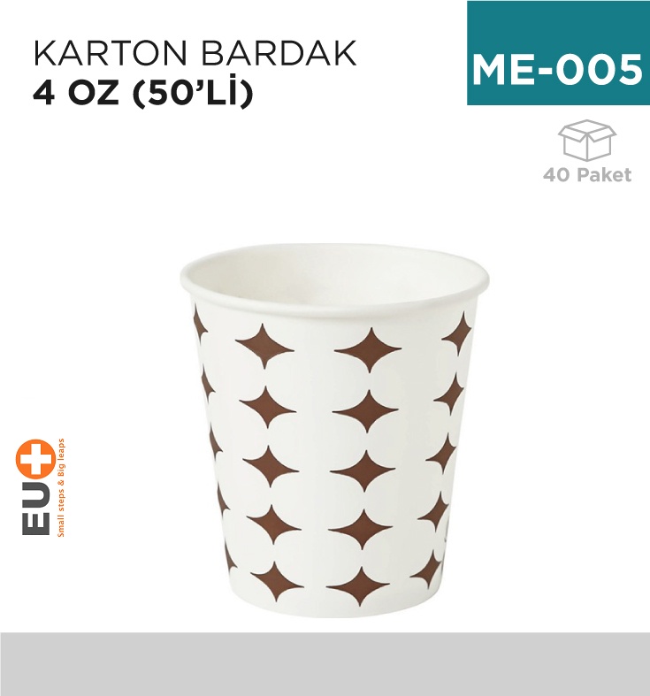 Karton Bardak 4 Oz (50'Li)