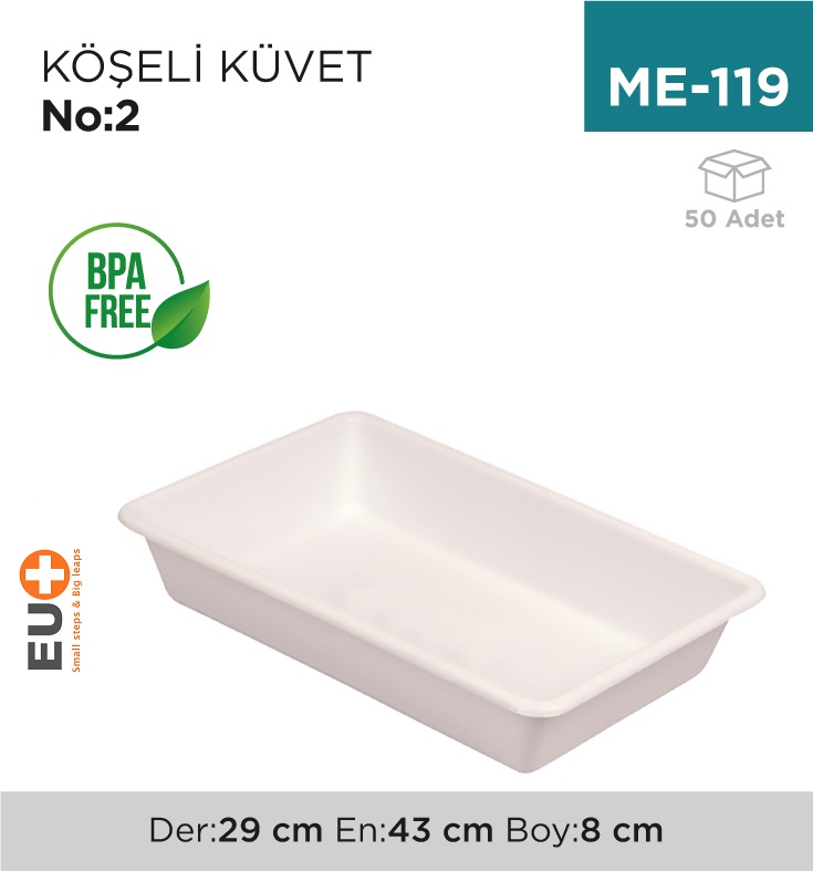 Köşeli Küvet No:2 (1410) - Koli:50 Adet