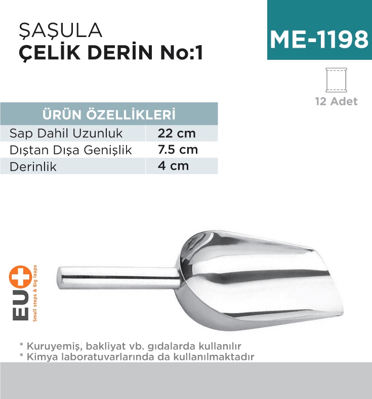 Şaşula Çelik Derin No:1 (22 Cm) (Cek-22)