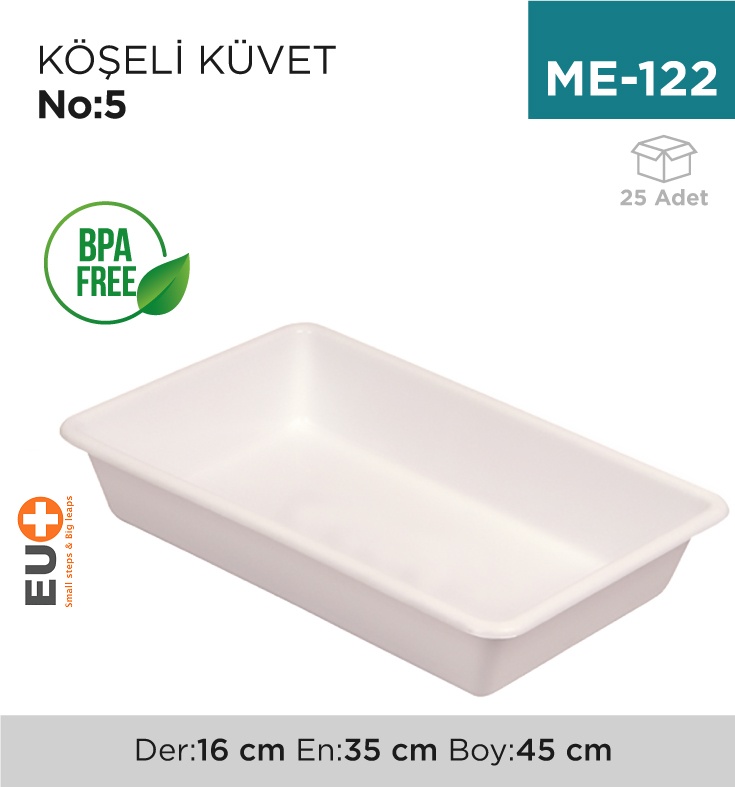 Köşeli Küvet No:5 (1425) - Koli:25 Adet