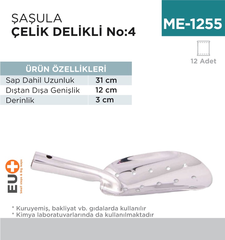 Şaşula Çelik Delikli No:4 (31 Cm) ( (Mkür-4D)