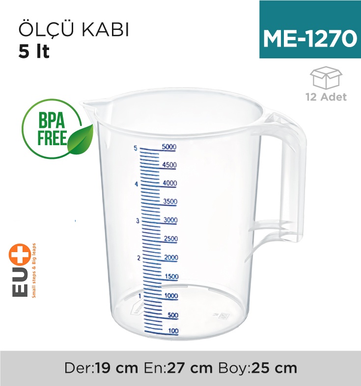 Ölçü Kabı No:5  (5 Lt) (4585) - Koli:12 Adet