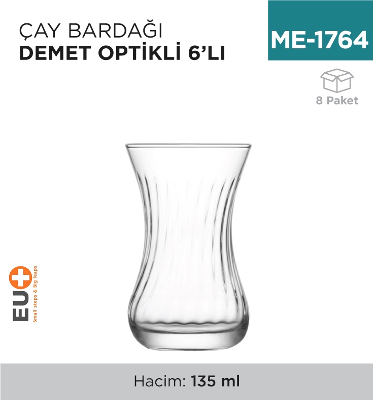 Çay Bardağı Demet Optikli 6'Lı (Dmt303Opt)