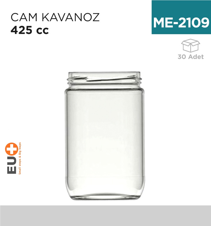 Cam Kavanoz 425 Cc Kapaksız