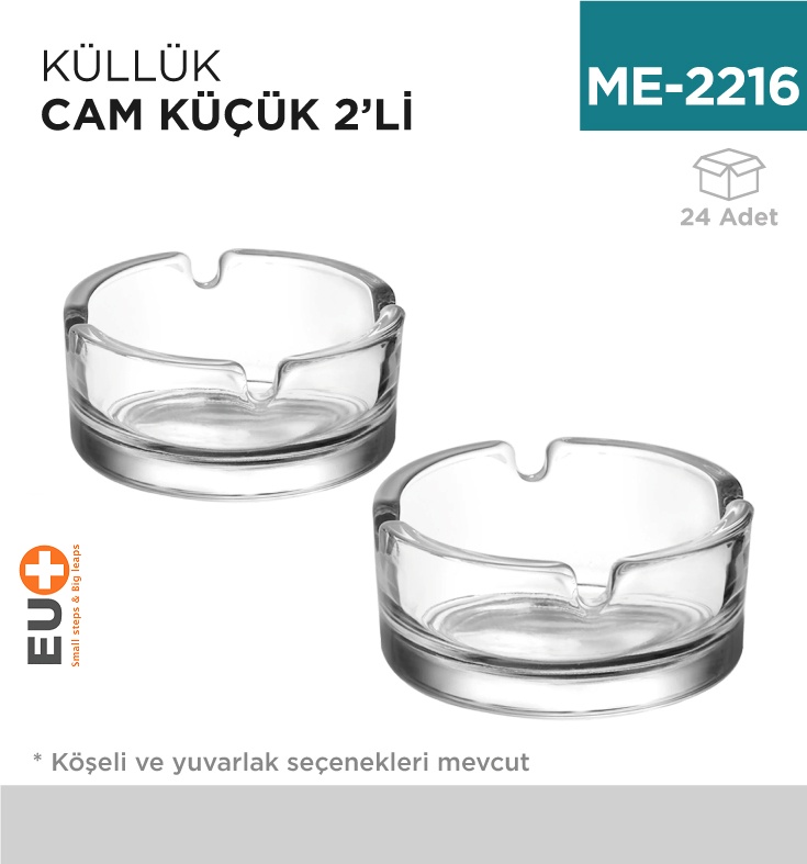 Küllük Cam Küçük 2'Li (Kar.70)(Kyf70M)-54126 - Koli:24 Adet