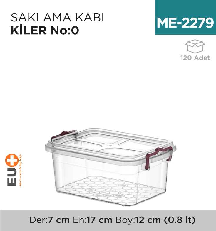 +Kiler Saklama Kabı No:0 (0.80 Lt)(Mrd010)