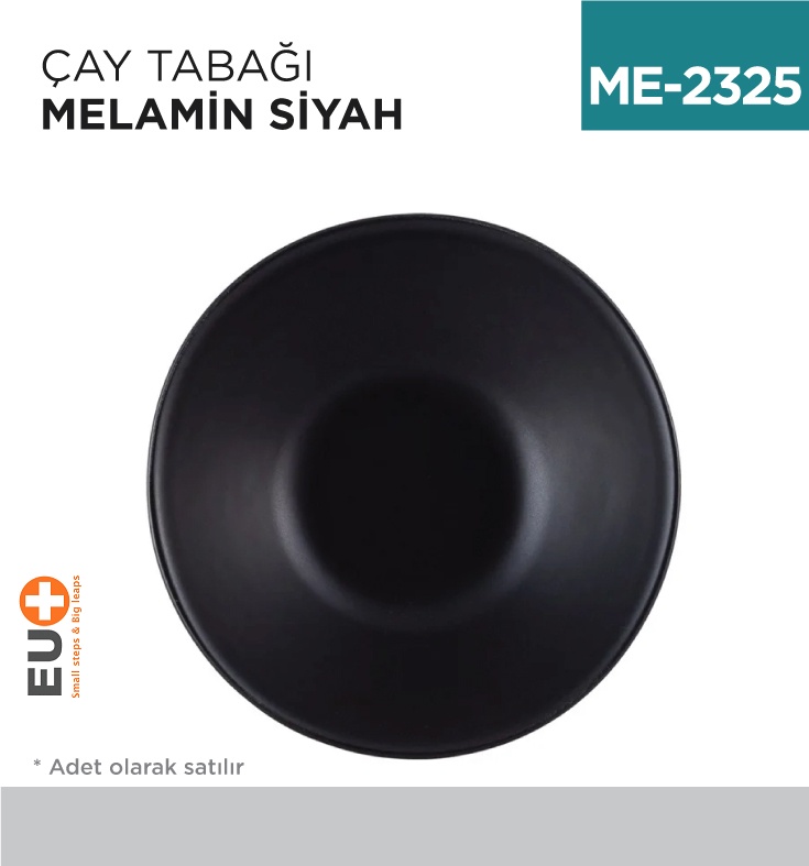 Çay Tabağı Melamin Siyah (414)