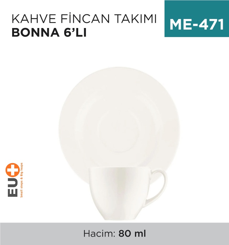 Kahve Fincanı Takım Bonna 6'Lı - Koli:1 Adet