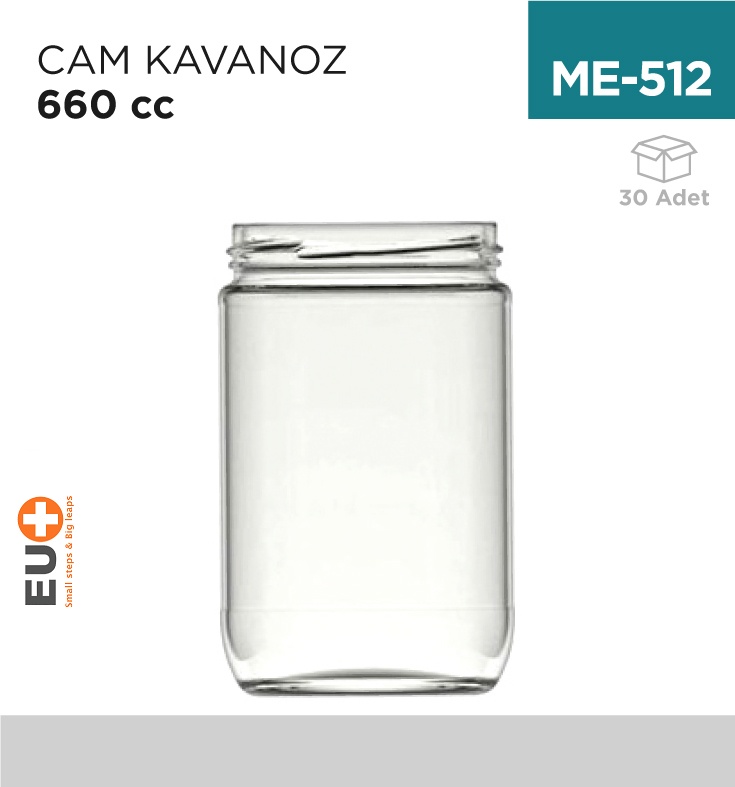 Cam Kavanoz 660 Cc Kapaksız