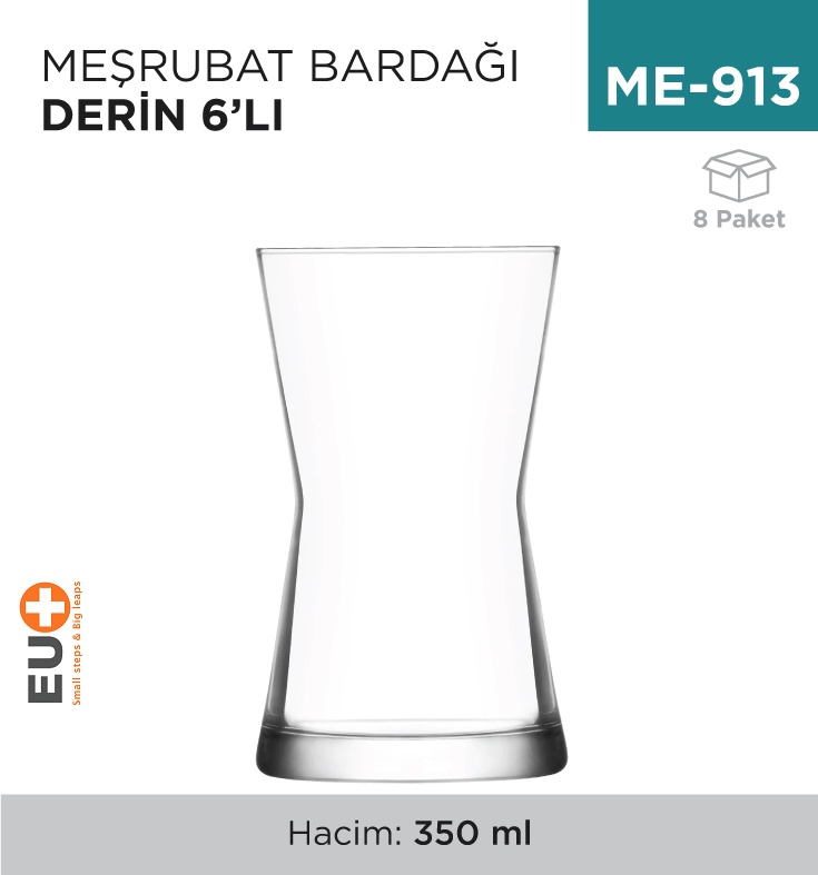 Meşrubat Bardağı Derin 6'Lı (Drn372) - Koli:8 Adet