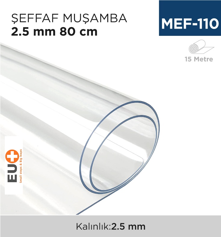 Şeffaf Muşamba 2.5 Mm 80 Cm (En)