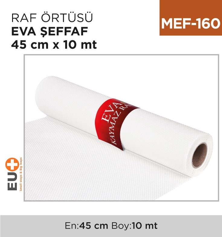 Raf Örtüsü Eva Şeffaf 45*10 Mt