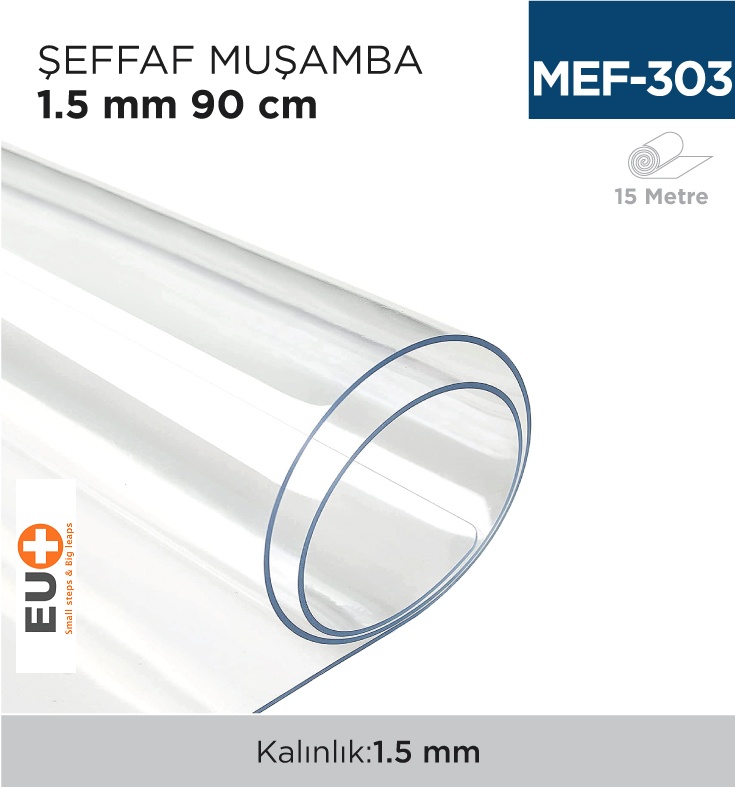 Şeffaf Muşamba 1.5 Mm 90 Cm (En)