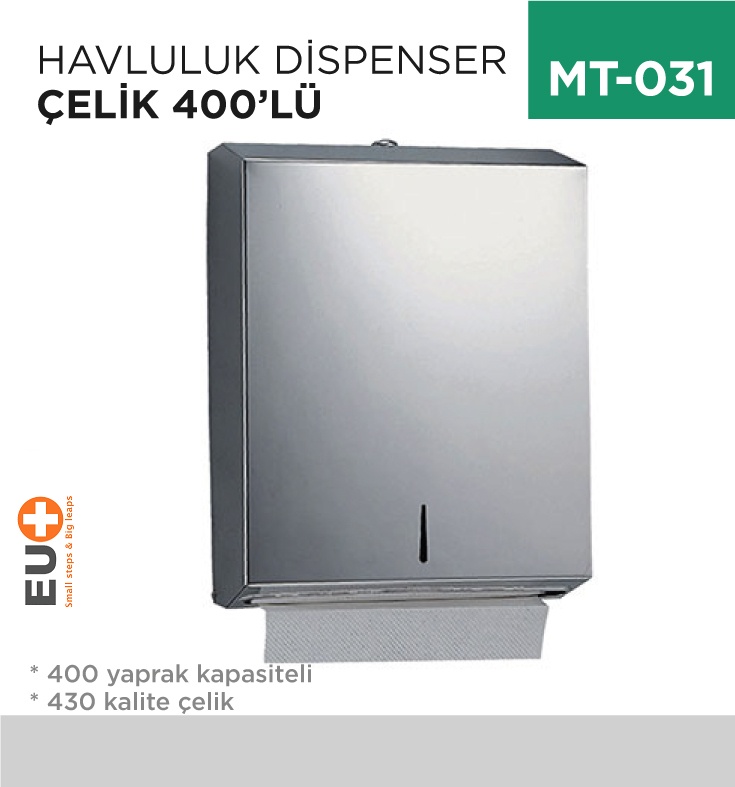 Havluluk Dispenser Çelik 400'Lü (7146) - Koli:1 Adet