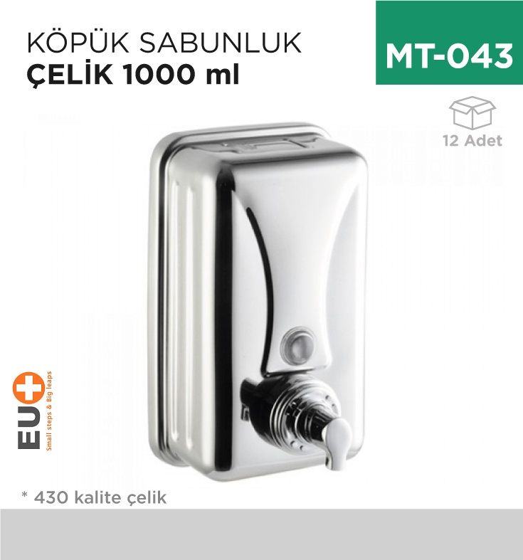 Köpük Sabunluk Çelik 1000 Ml (7255P)