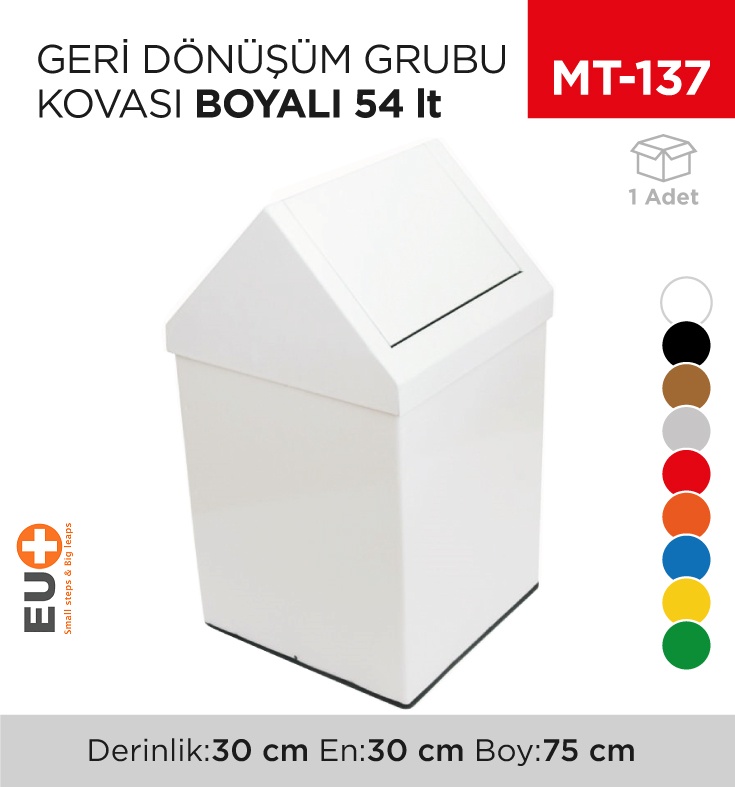 Geri Dönüşüm Grubu Kovası Boyalı 54 Lt (1315)