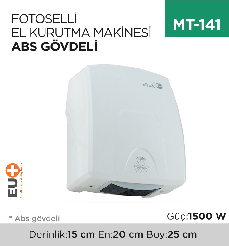 Fotoselli El Kurutma Makinası Abs Gövdeli 1500 Watt (Gsq150)