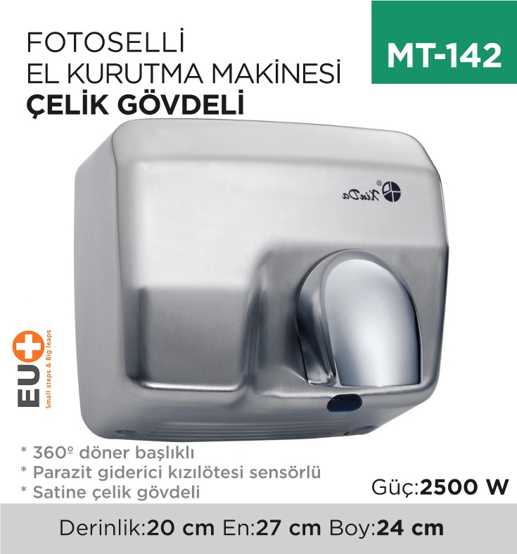 Fotoselli El Kurutma Makinası Çelik Gövdeli 2500 Watt (Gsq250B) - Koli:1 Adet