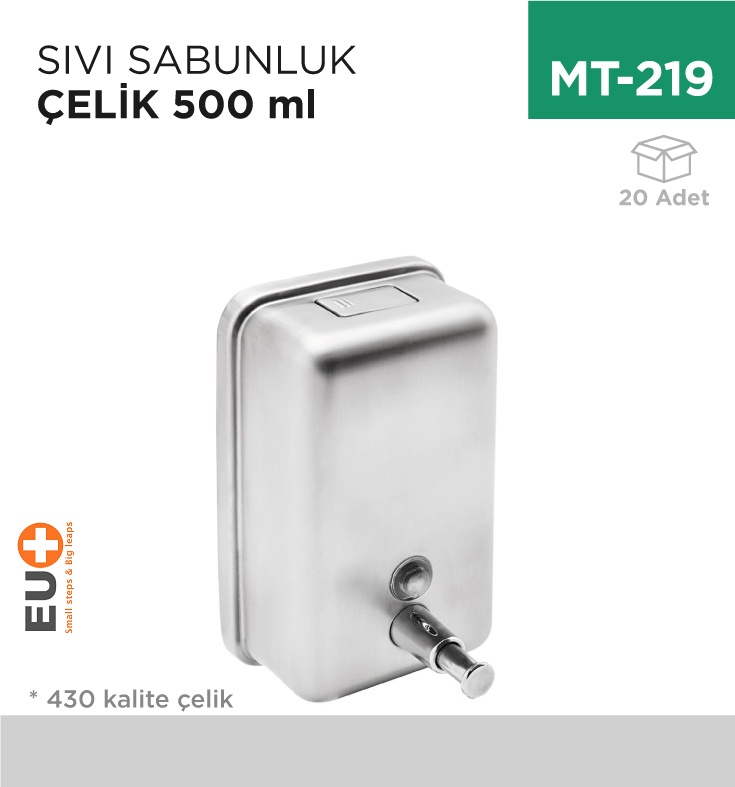 Sıvı Sabunluk Çelik 500 Ml (7461) - Koli:20 Adet