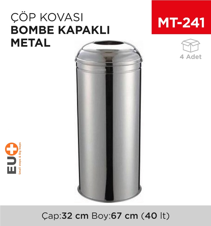 Bombe Kapaklı Çöp Kovası (446B)