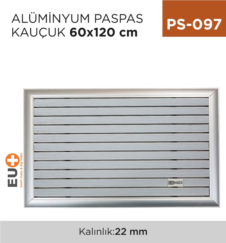 Alüminyum Paspas Kauçuk 60 Cm*120 Cm