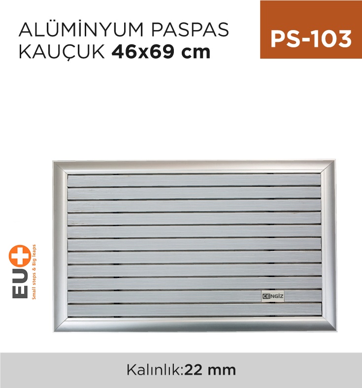 Alüminyum Paspas Kauçuk 46 Cm*69 Cm - Koli:1 Adet