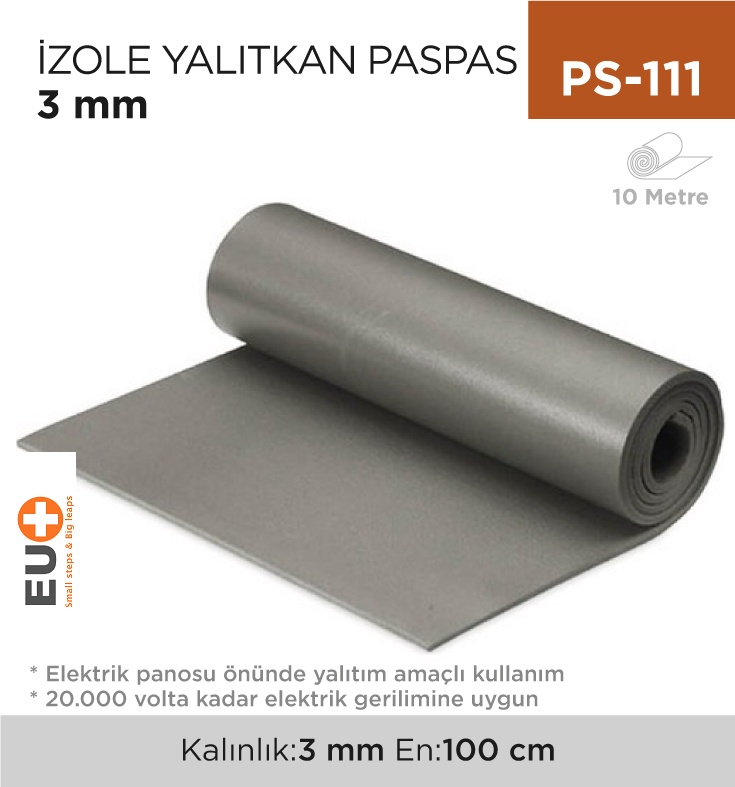 İzole Yalıtkan Paspas 3 Mm 100 Cm (En) - Koli:10 Adet