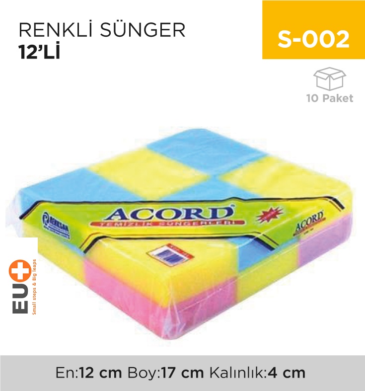 Renkli Sünger 12'Li (185)