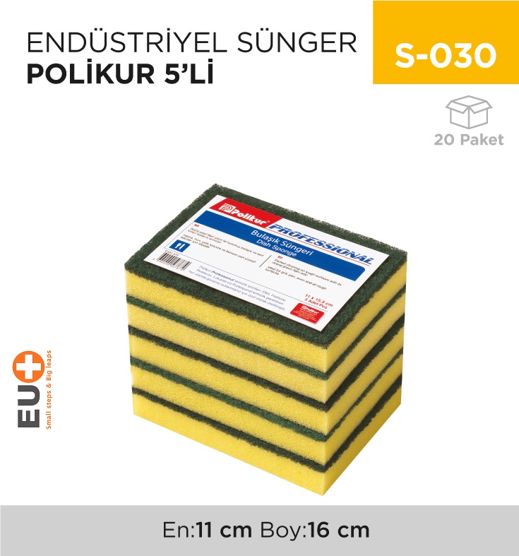 Endüstriyel Sünger Polikur 5'Li (679)