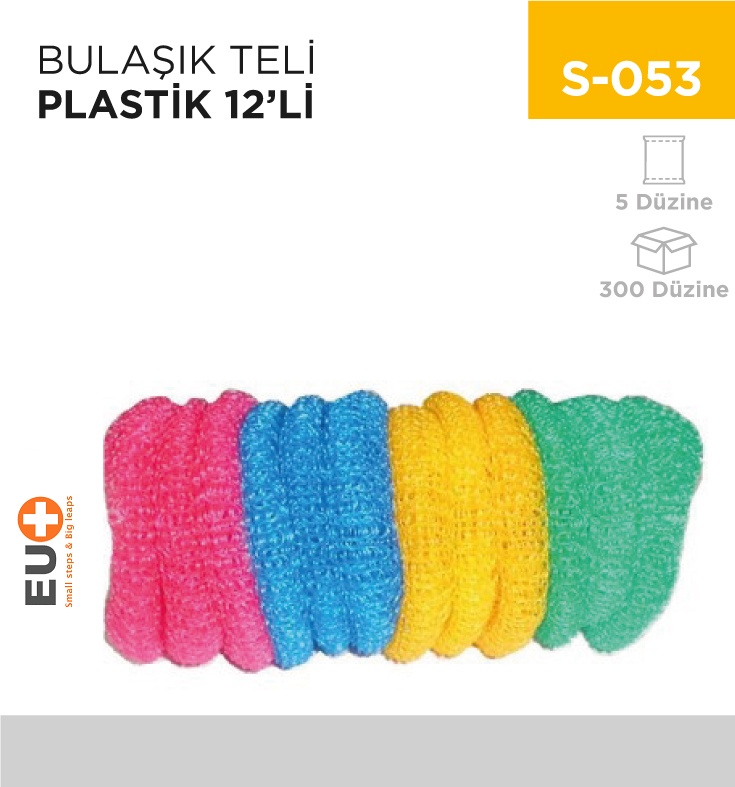 Bulaşık Teli Plastik 12'Li