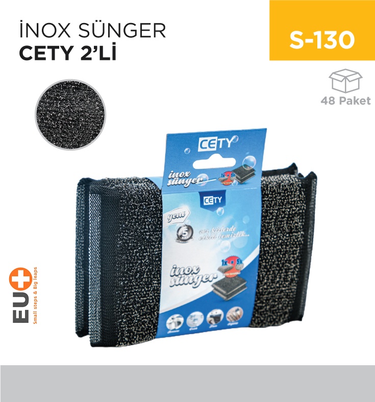 İnox Sünger Cety 2'Li