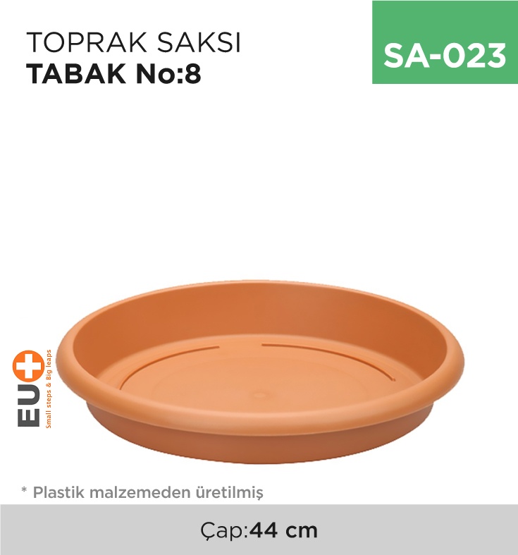 Toprak Saksı Tabak No:8 (Çap:44 Cm)