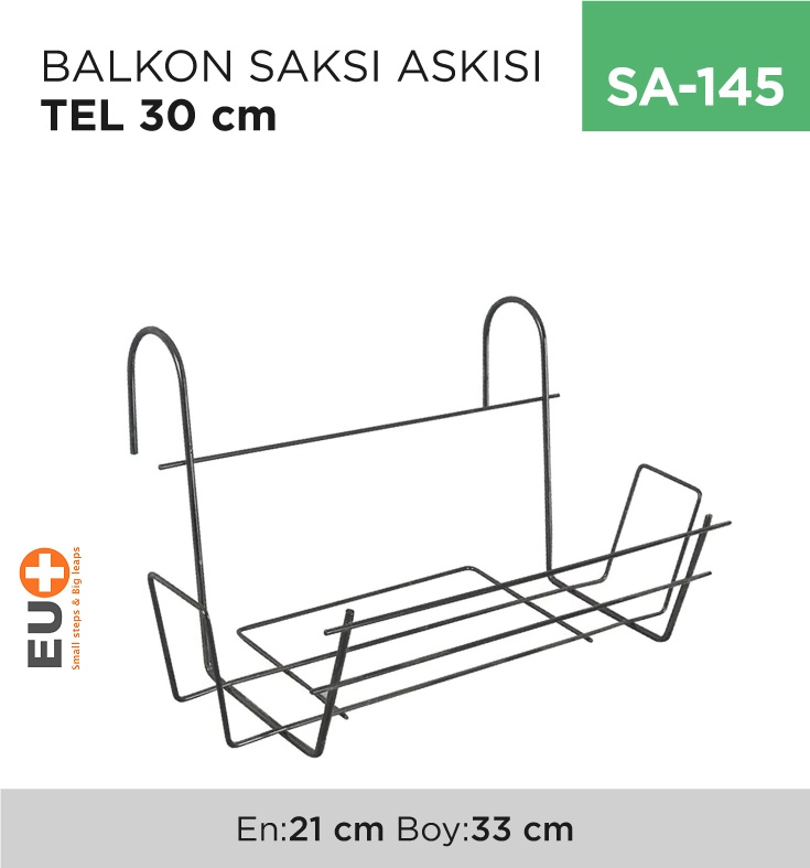 Balkon Saksı Askısı Tel 30 Cm - Koli:10 Adet