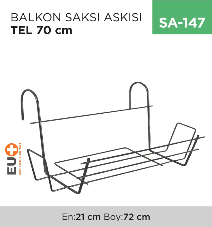 Balkon Saksı Askısı Tel 70 Cm - Koli:10 Adet