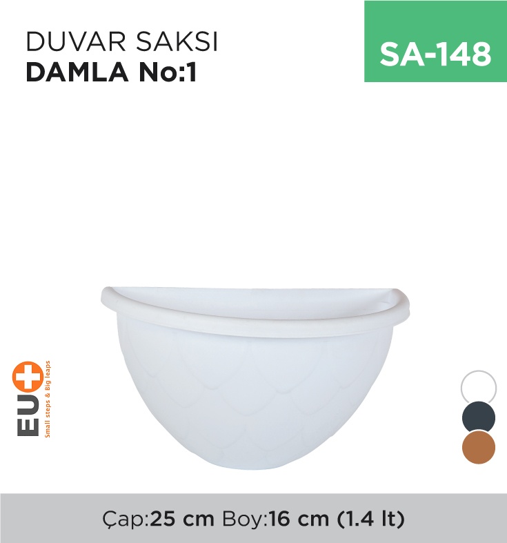 Duvar Saksı Damla No:1 (1.4 Lt)