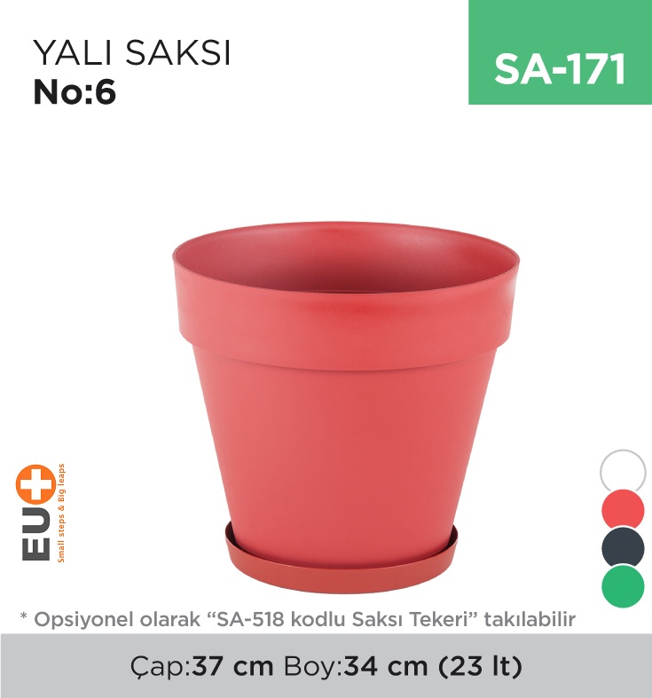 Yalı Saksı No:6 (23 Lt) (Ys06) - Koli:1 Adet