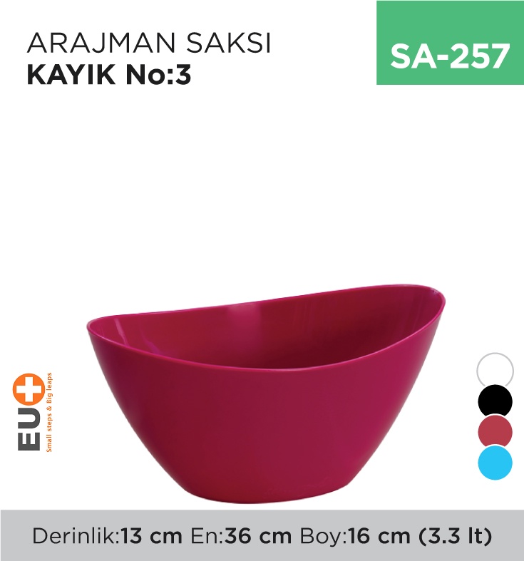 Arajman Saksı Kayık No:3 (3.3 Lt) (Ky03) - Koli:1 Adet