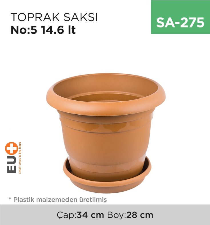 Toprak Saksı No:5 (14.6 Lt)