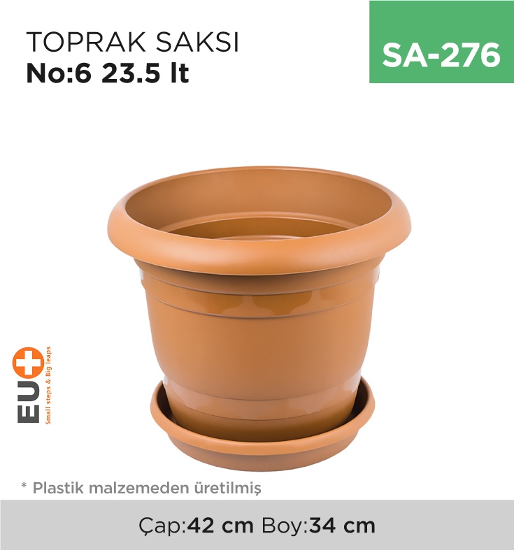 Toprak Saksı No:6 (23.5 Lt)