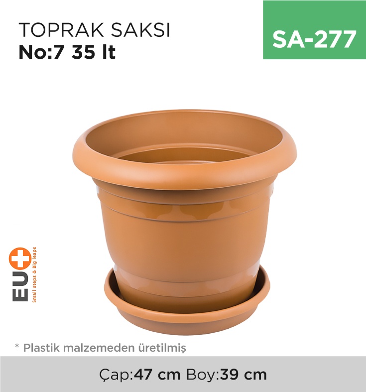 Toprak Saksı No:7 (35 Lt)