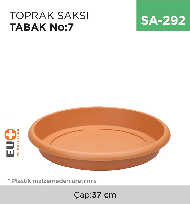 Toprak Saksı Tabak No:7 (Çap:37 Cm)