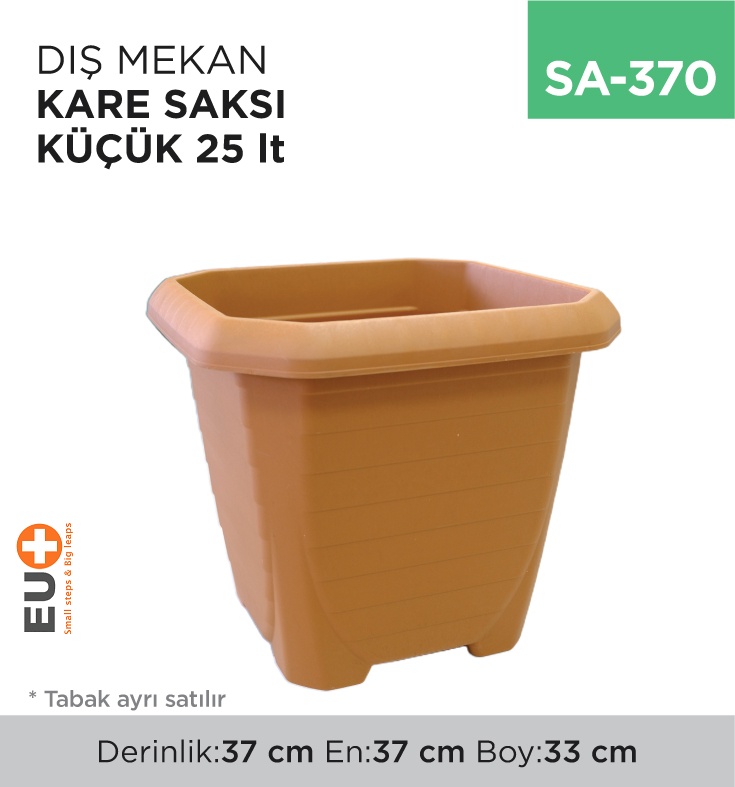 Dış Mekan Kare Saksı Küçük 25 Lt (317)