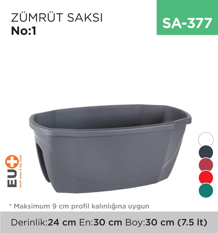 Zümrüt Saksı N0:1 (7.5 Lt) (Zs 01)