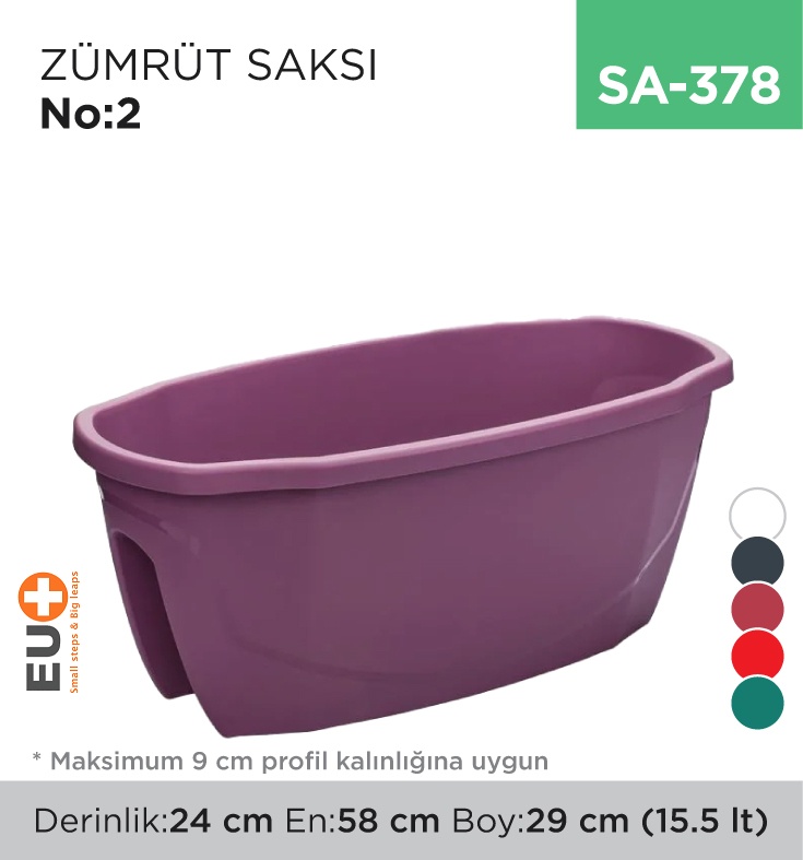 Zümrüt Saksı No:2 (15.5 Lt) (Zs 02)