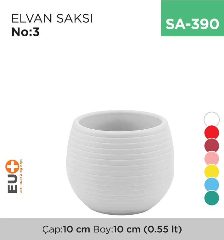 Elvan Saksı No:3 (0.55 Lt) (Es 03)