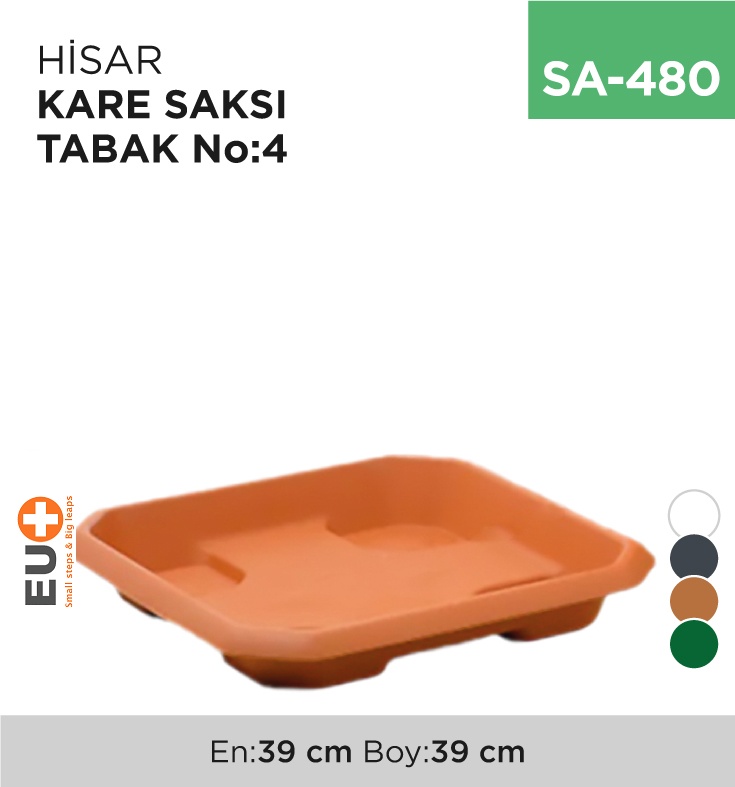 Hisar Kare Saksı Tabak No:4 (Hkt4)