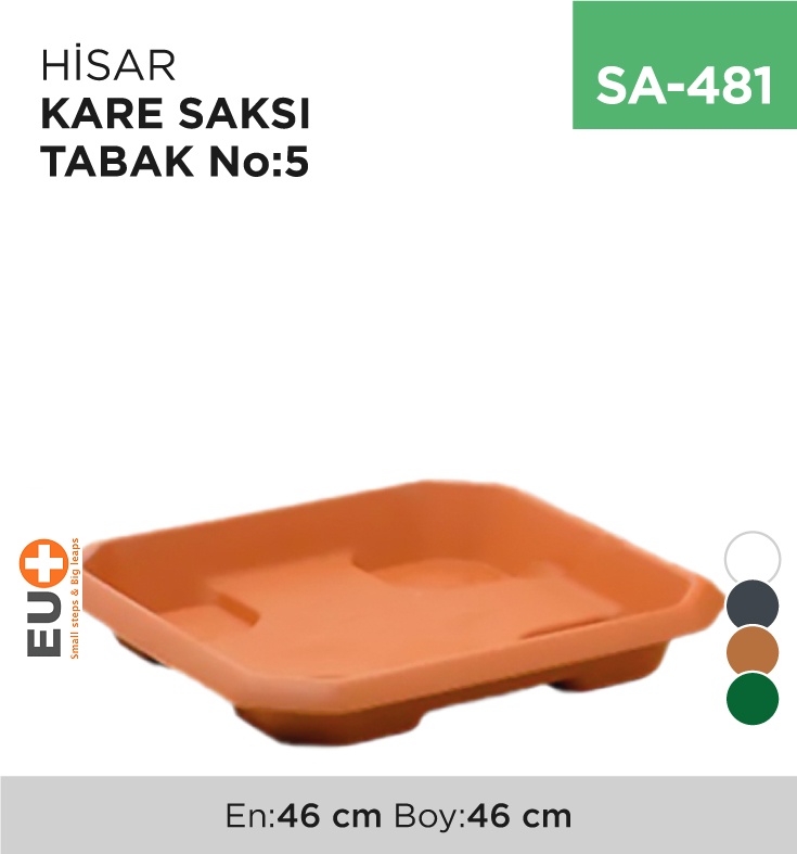 Hisar Kare Saksı Tabak No:5 (Hkt5)